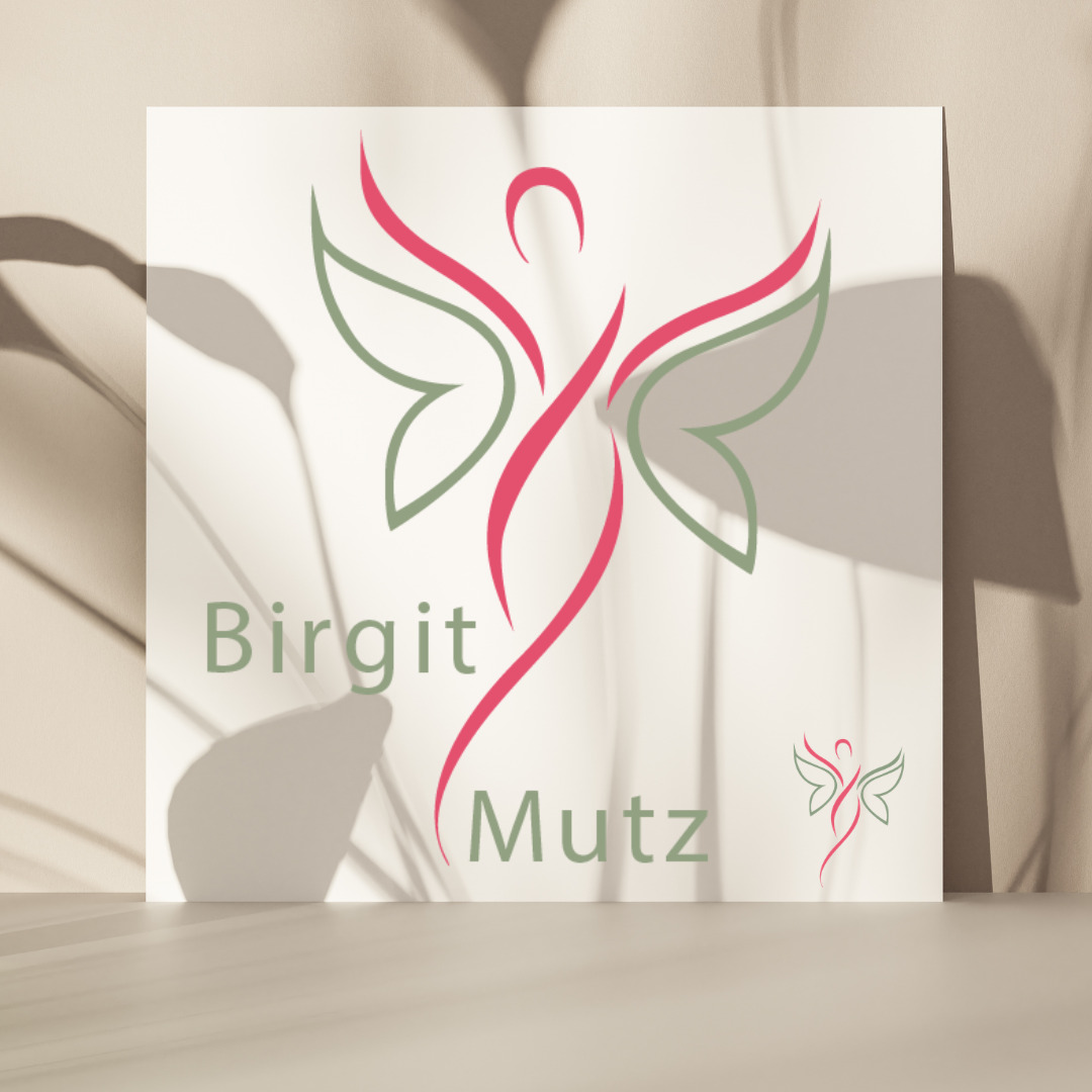 Birgit Mutz Project logo in green and pink