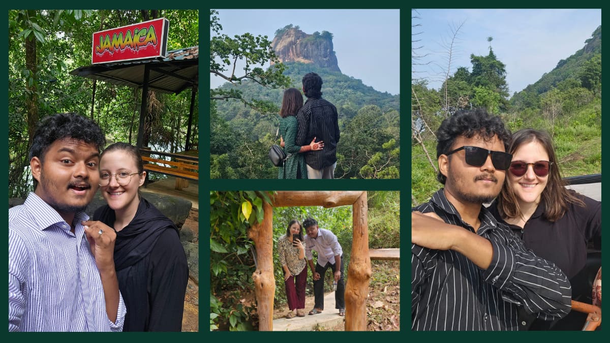 Home 3 a collage from the multicultural couple salman from sri lanka and sarah from switzerland, with some photos from them taken in sri lanka